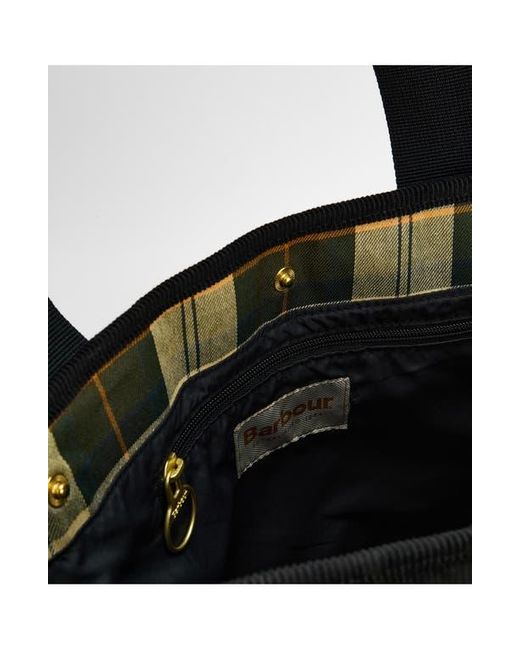Barbour Black Healy Mixed Media Tote