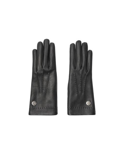 Burberry Black Leather Gloves
