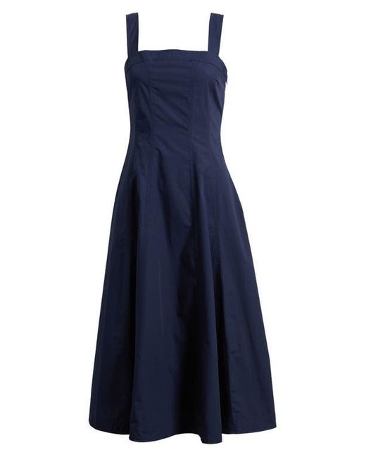FRNCH Blue Alfreda Fit & Flare Midi Dress