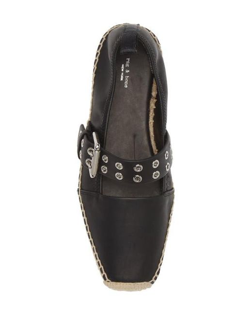 Rag & Bone Black Anteros Mary Jane Espadrille