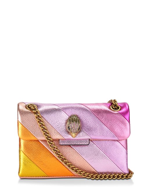 Kurt Geiger Pink Mini Kensington Leather Crossbody Bag