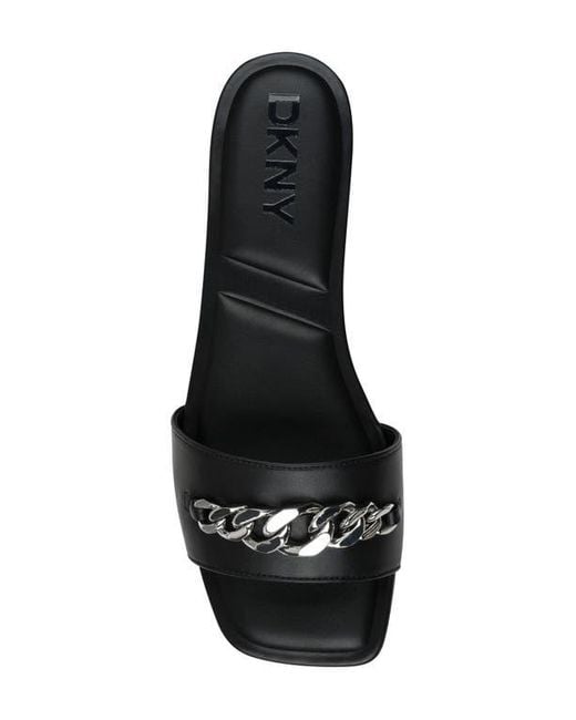 DKNY Black Dania Slide Sandal