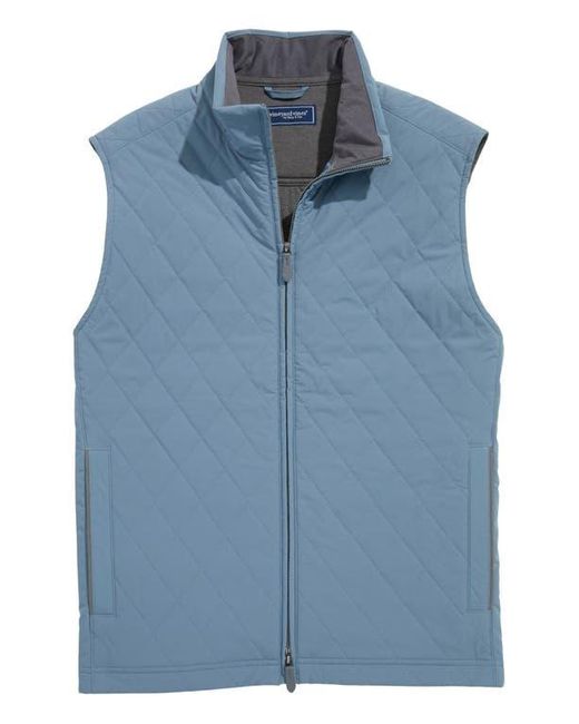 Vineyard Vines Men's Blue The Dorset Water Repellent Quilted Vest