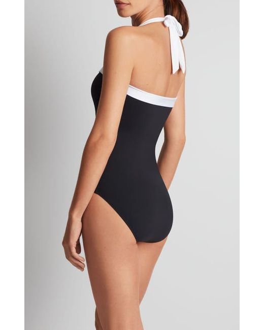 Ralph Lauren Blue Halter One-Piece Swimsuit