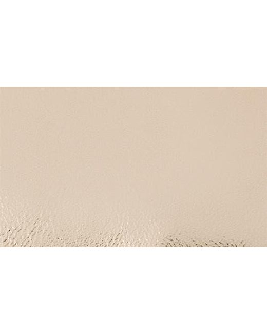 Olga Berg Natural Tally Metallic Faux Leather Frame Clutch