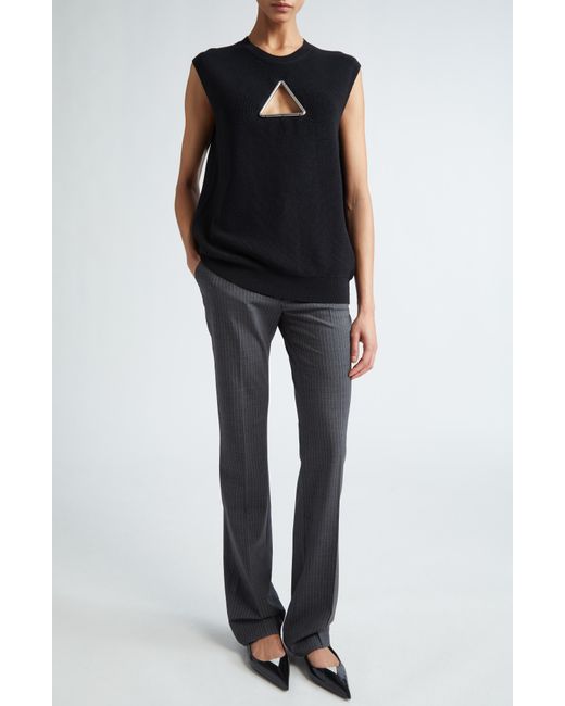 Coperni Black Triangle Sleeveless Merino Wool Sweater