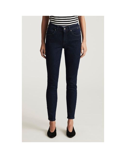 Mavi Women's Blue Tess High Waist Ankle Skinny Jeans