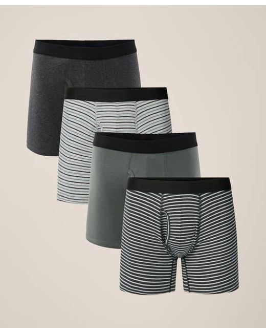Pact Black Everyday Boxer Brief 4-Pack for men