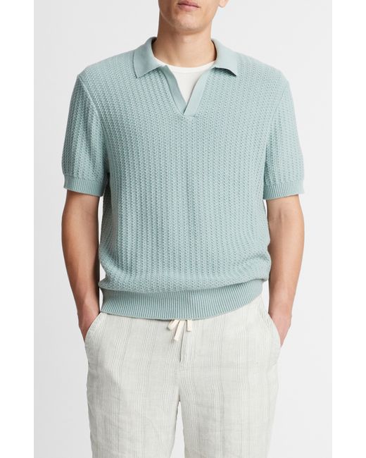 Vince Blue Johnny Collar Sweater for men