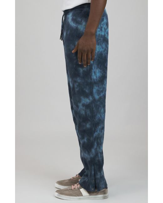 PRPS Blue Merioka Spattered Knit Drawstring Pants for men