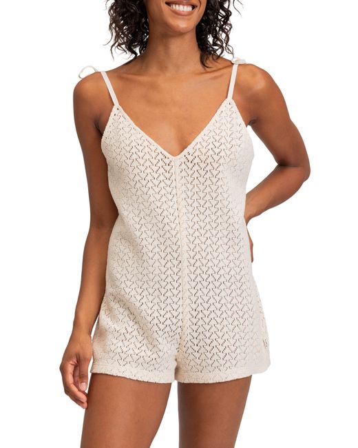 Roxy White Ocean Riders Knit Cover-up Romper