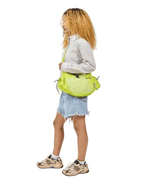 BABOON TO THE MOON Yellow Crescent Crossbody Bag