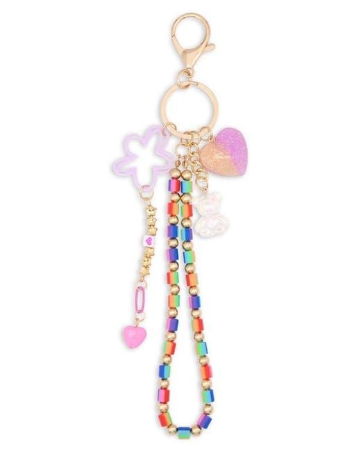 Ruby & Ry White Beaded Bag Charm