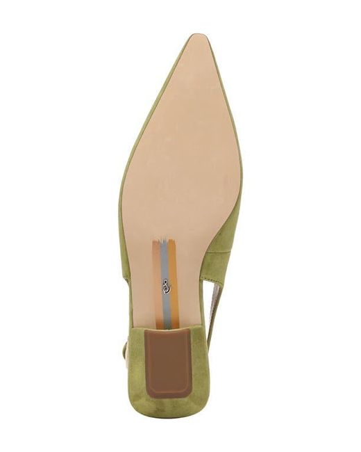 Sam Edelman Green Netty Slingback Pointed Toe Flat
