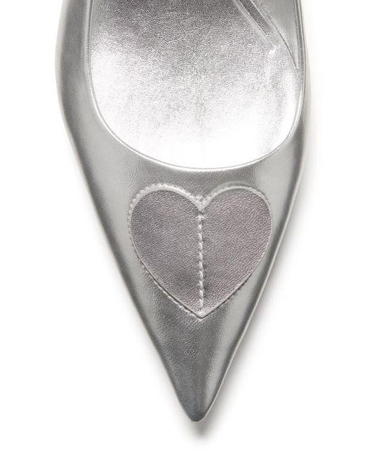 Kate Spade White Lover Metallic Leather Slingback Pump