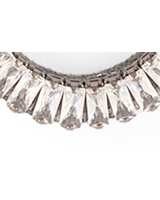 Deepa Gurnani Metallic Eaton Crystal Embellished Drop Earrings