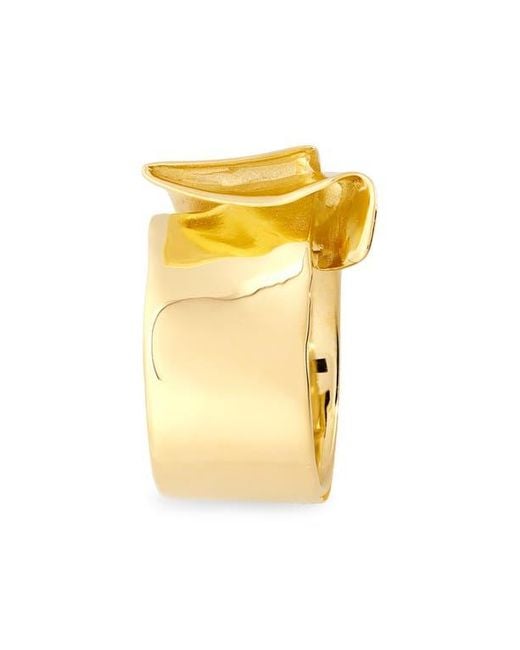 Completedworks Metallic Draped Fold Ring