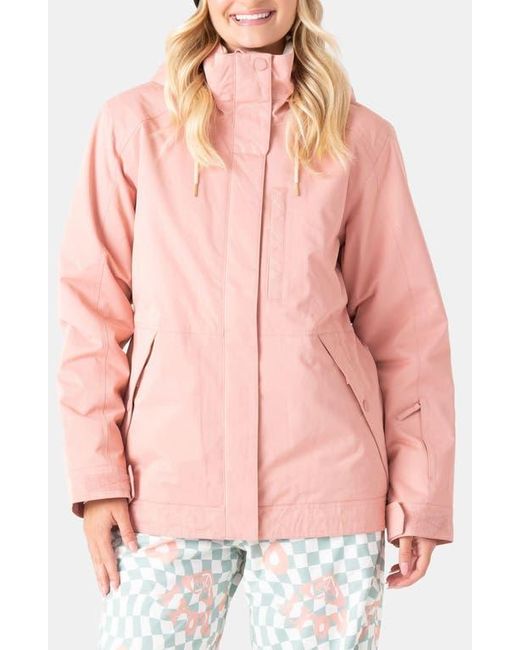 Roxy Pink Billie Water Resistant Hooded Insulated Jacket