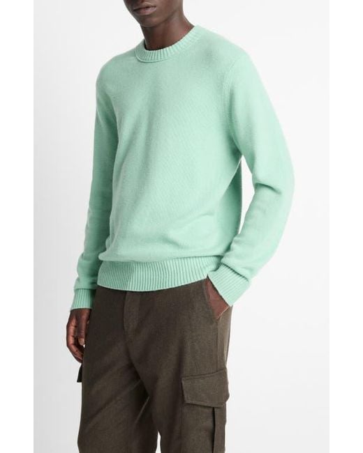 Vince Green Wool & Cashmere Crewneck Sweater for men