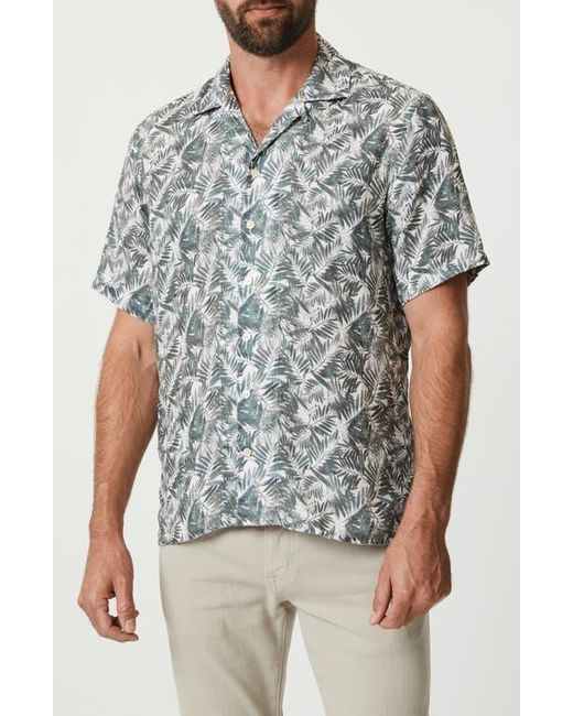 34 Heritage Gray Jungle Print Short Sleeve Shirt for men