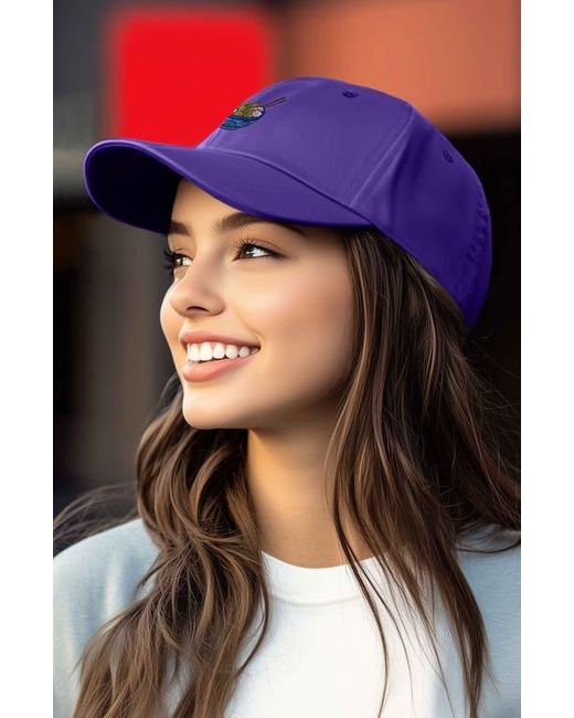 Alix Purple Noodles Embroidered Casual Cap
