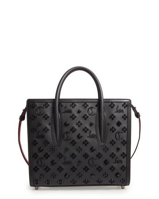 Christian Louboutin Black Medium Paloma Studded Leather Satchel