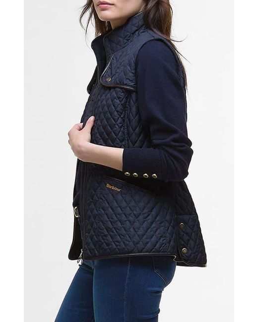 Barbour Blue Dahlia Water Resistant Quilted Vest