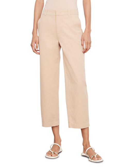 Vince Washed Cotton Crop Pants in Natural Lyst