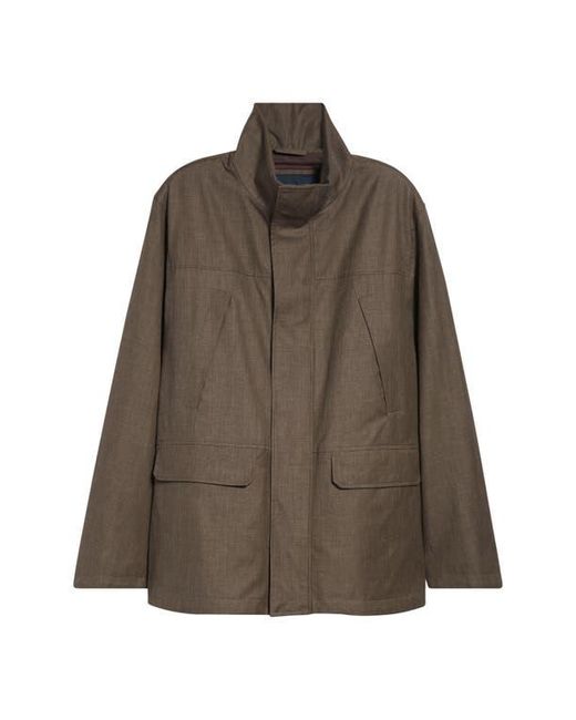Herno Brown Storm System Long Jacket for men