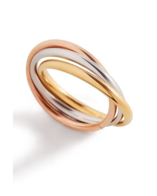 Mint & Lily Metallic Dainty Interlocking Fidget Ring