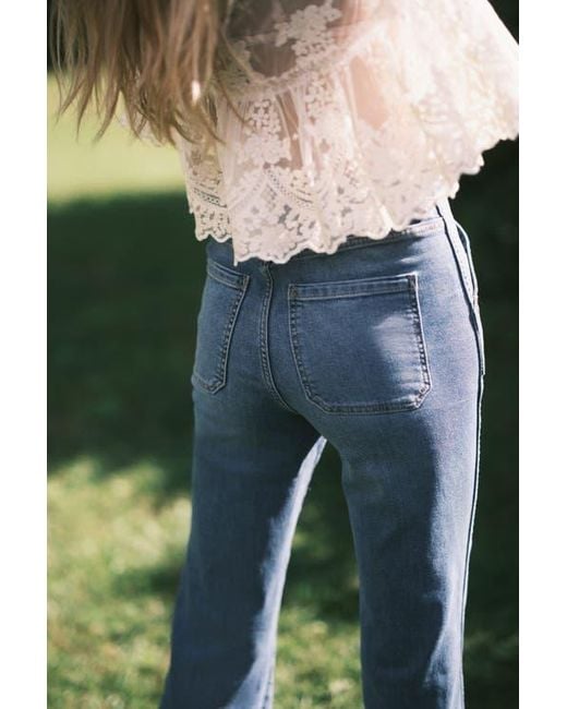 H&M Blue Flared High Jeans