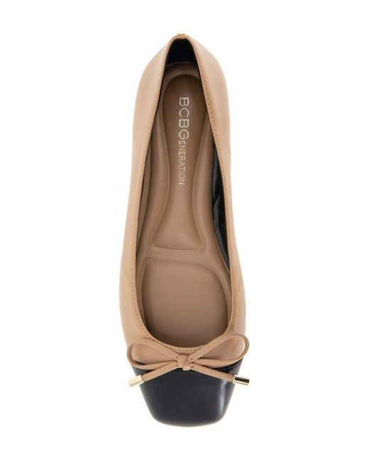BCBGMAXAZRIA Multicolor Hartly Cap Toe Ballet Flat
