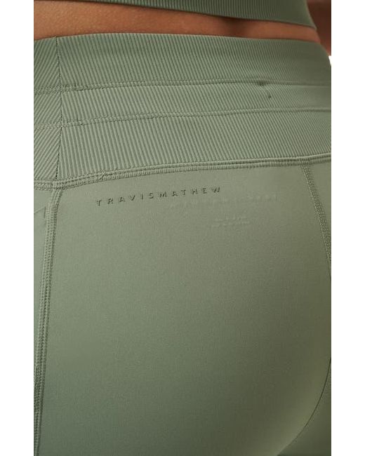 Travis Mathew Green Moveknit Drawstring Waist Leggings