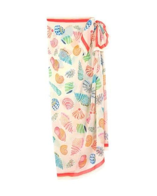 Echo White Sea Shells Sarong