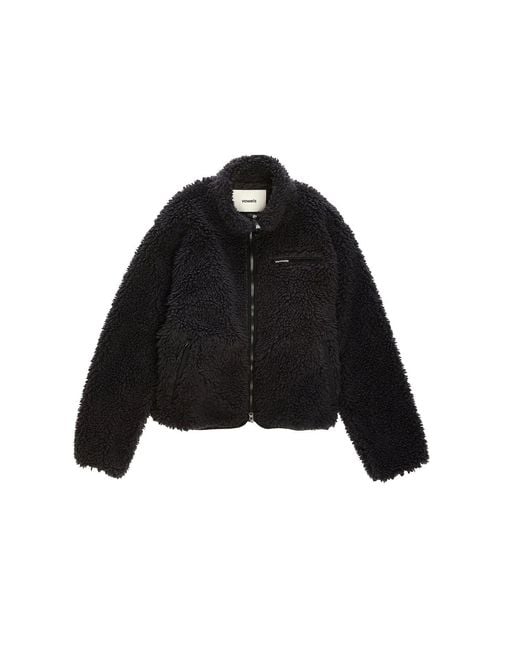 vowels Black Fleece Jacket for men