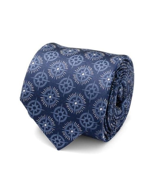 Cufflinks Inc. Blue Compass Hidden Message Silk Tie for men