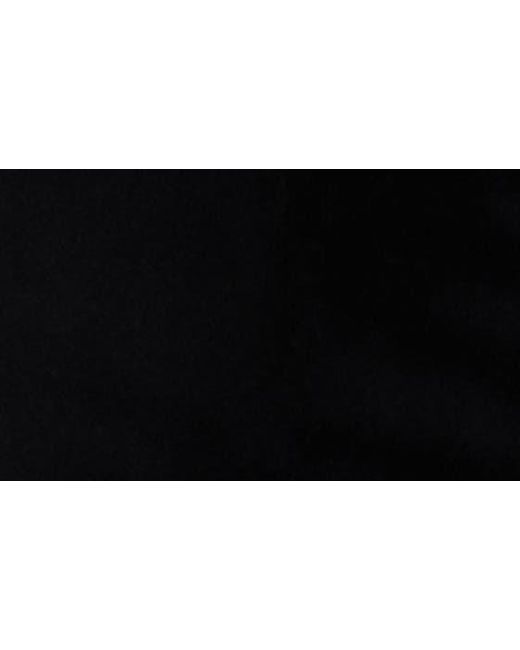 Mango Black Shoulder Pad Long Sleeve Velvet Minidress