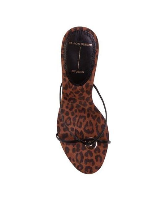 Black Suede Studio Brown Gem 65 Sandal