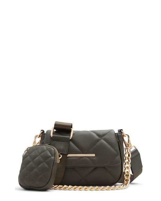 ALDO Mininoriee Quilted Faux Leather Crossbody Bag in Black Lyst