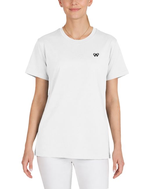 Alix White Bow Jersey Tee