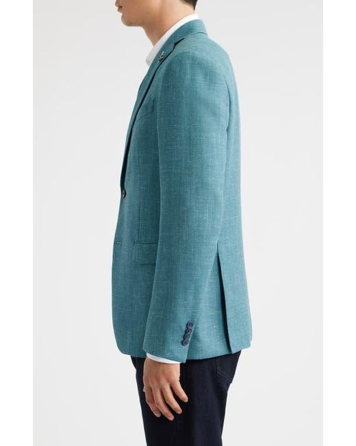 John Varvatos Blue Bleecker Wool Blend Herringbone Sport Coat for men