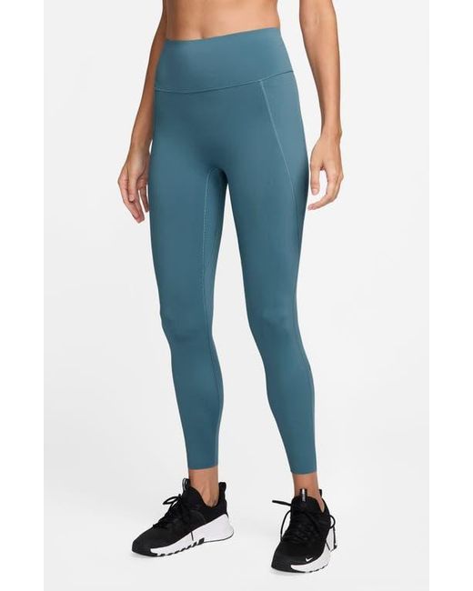 Nike Blue Universa Medium Support High Waist Ankle Leggings
