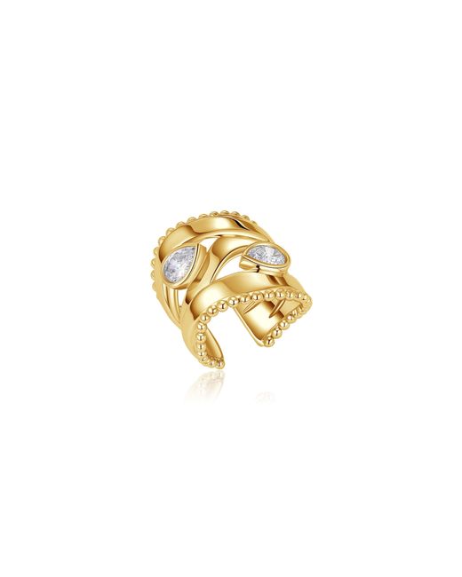 Retro Chic Metallic Droplets Ring