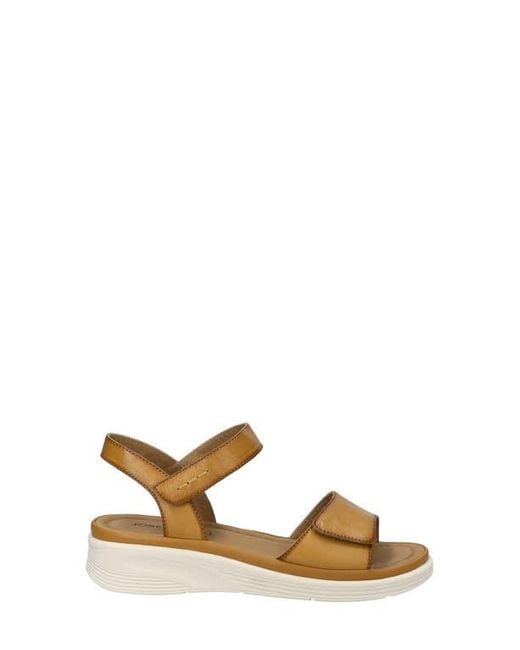 Josef Seibel Yellow Severan Ankle Strap Platform Wedge Sandal