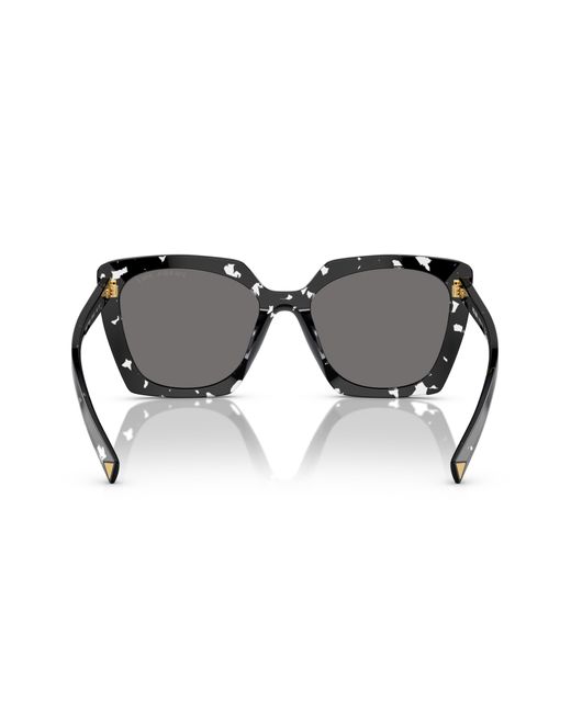 Prada Black 54mm Square Polarized Sunglasses for men