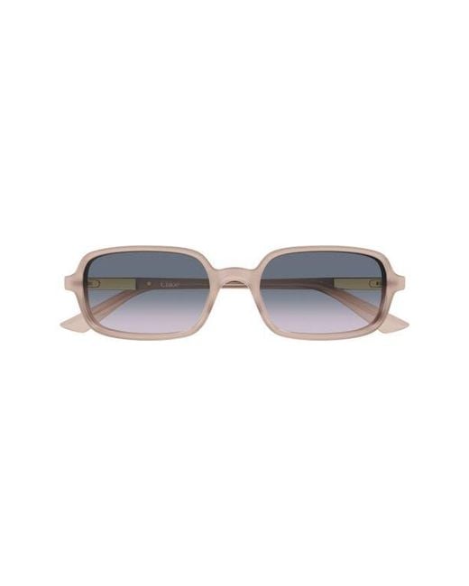 Chloé Gray 53Mm Gradient Rectangular Sunglasses