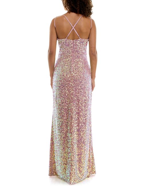 Speechless Multicolor Sequin Gown