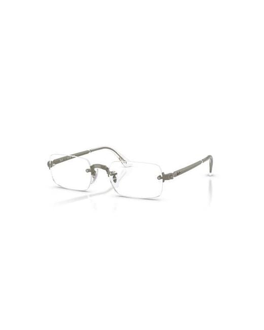 Ray-Ban Gray 54Mm Rectangle Optical Glasses