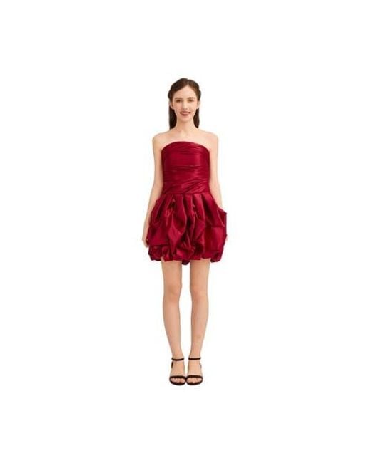 Tulle Red Dramatic Flare Dress