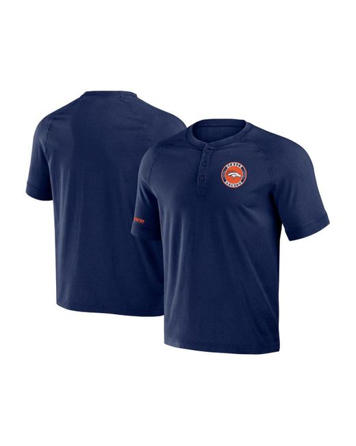 NFL X DARIUS RUCKER Blue Collection By Fanatics Denver Broncos Washed Raglan Henley T-shirt At Nordstrom for men